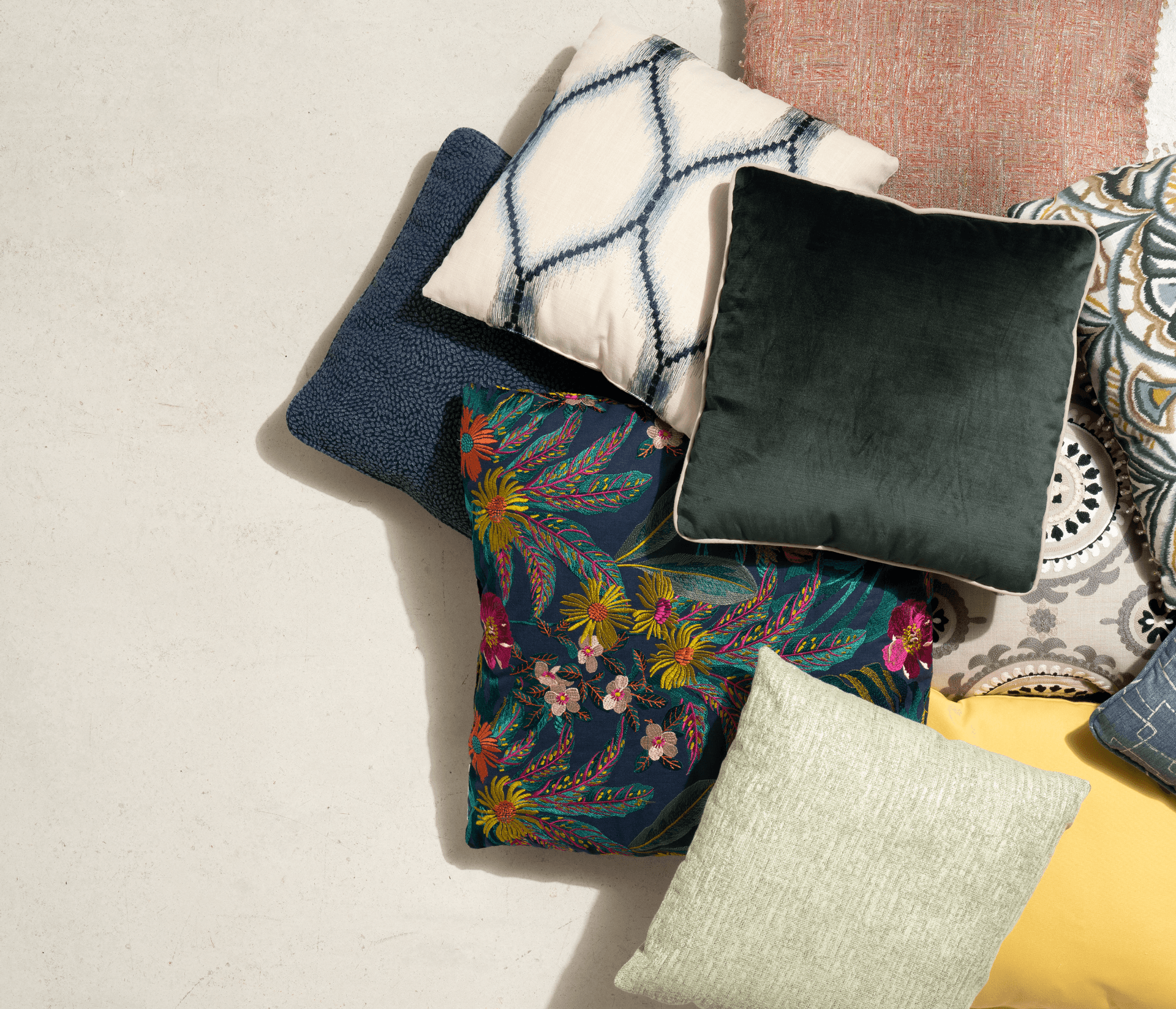 Custom pillows with trim